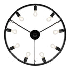 Golden Lighting 1019-9SF BLK Matte Black Golden Lighting Castile 9-light Semi-flush Mount In Matte Black Image 2