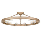 Golden Lighting Castile Golden Lighting Castile 9-light Semi-flush Mount In Matte Black