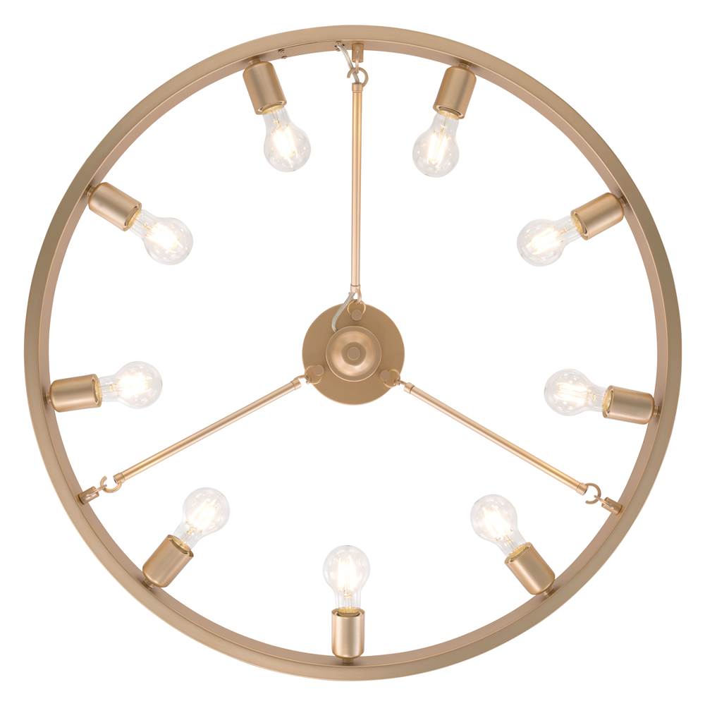 Golden Lighting 1019-9SF FRG French Gold Golden Lighting Castile 9-light Semi-flush Mount In French Gold Image 5