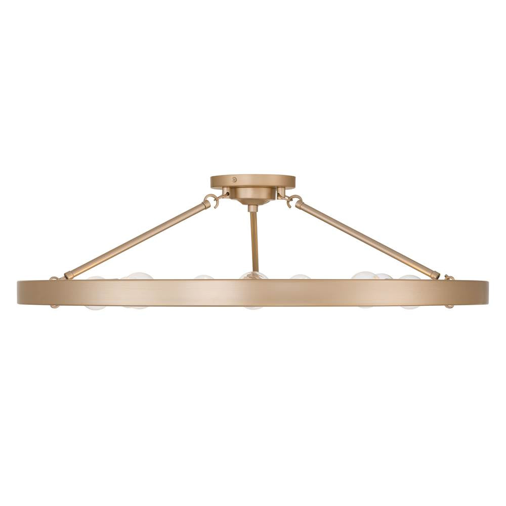 Golden Lighting 1019-9SF FRG French Gold Golden Lighting Castile 9-light Semi-flush Mount In French Gold Image 4