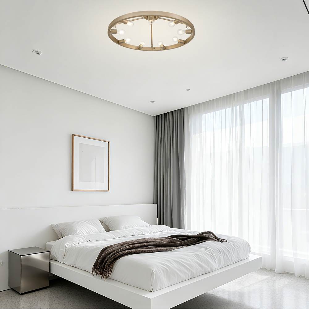 Golden Lighting 1019-9SF FRG French Gold Golden Lighting Castile 9-light Semi-flush Mount In French Gold Image 3