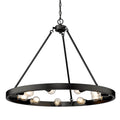 Golden Lighting 1019-9 BLK Matte Black Golden Lighting Castile 9-light Chandelier In Matte Black Image 1
