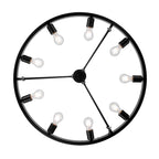 Golden Lighting 1019-9 BLK Matte Black Golden Lighting Castile 9-light Chandelier In Matte Black Image 2