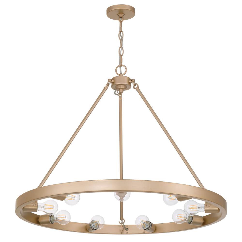Golden Lighting Castile Golden Lighting Castile 9-light Chandelier In Matte Black
