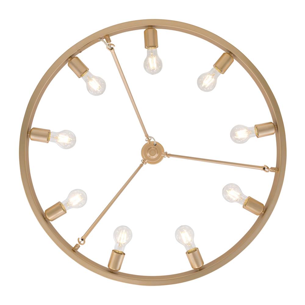 Golden Lighting 1019-9 FRG French Gold Golden Lighting Castile 9-light Chandelier In Matte French Gold Image 5