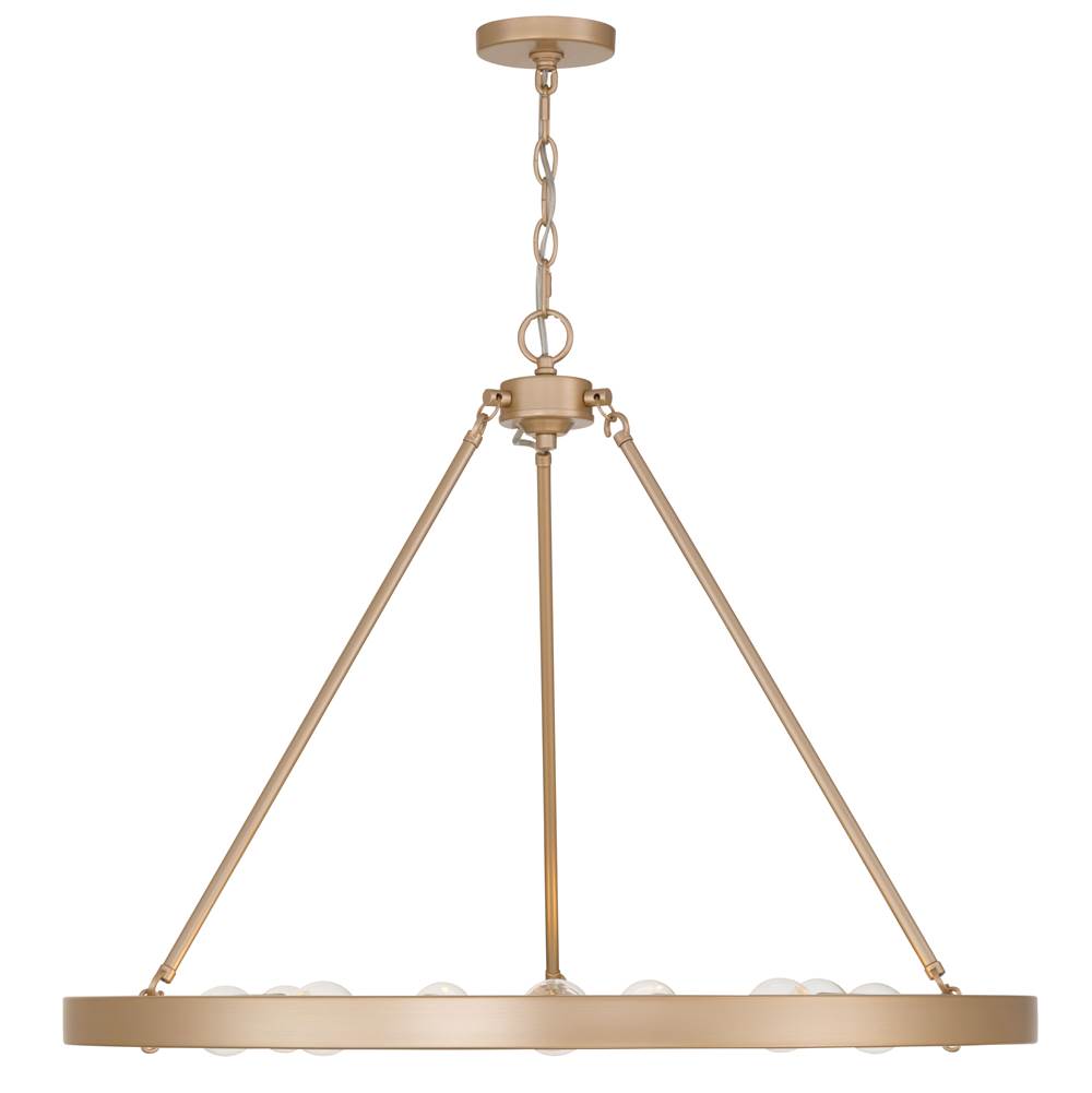 Golden Lighting 1019-9 FRG French Gold Golden Lighting Castile 9-light Chandelier In Matte French Gold Image 4