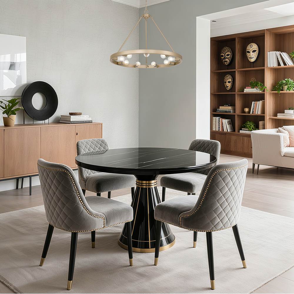 Golden Lighting 1019-9 FRG French Gold Golden Lighting Castile 9-light Chandelier In Matte French Gold Image 3