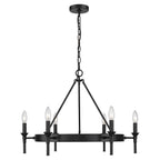 Golden Lighting Edinburgh Wry Lighting Edinburgh 6-light Chandelier In Matte Black