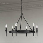 Golden Lighting 1020-6 BLK Matte Black Wry Lighting Edinburgh 6-light Chandelier In Matte Black Image 3