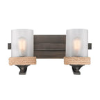 Golden Lighting 1048-BA2 GMT-CS Gunmetal Bronze Wry Lighting Chatham 2-light Vanity In Gunmetal Bronze Image 1