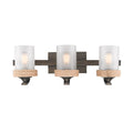 Golden Lighting 1048-BA3 GMT-CS Gunmetal Bronze Wry Lighting Chatham 3-light Vanity In Gunmetal Bronze Image 1
