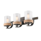 Golden Lighting Chatham Wry Lighting Chatham 3-light Vanity In Gunmetal Bronze