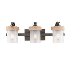Golden Lighting 1048-BA3 GMT-CS Gunmetal Bronze Wry Lighting Chatham 3-light Vanity In Gunmetal Bronze Image 3