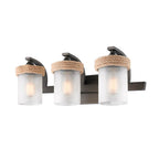Golden Lighting 1048-BA3 GMT-CS Gunmetal Bronze Wry Lighting Chatham 3-light Vanity In Gunmetal Bronze Image 2