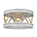 Golden Lighting 1048-FM GDW Gray Driftwood Wry Lighting Chatham 2-light Flush Mount In Gray Driftwood Image 1