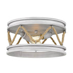 Golden Lighting 1048-FM GDW Gray Driftwood Wry Lighting Chatham 2-light Flush Mount In Gray Driftwood Image 1