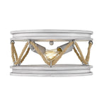 Golden Lighting Chatham Wry Lighting Chatham 2-light Flush Mount In Gray Driftwood