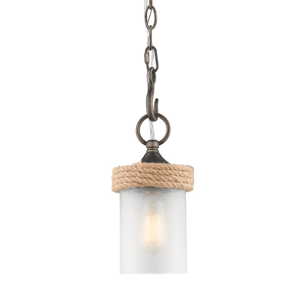 Golden Lighting 1048-M1L GMT-CS Gunmetal Bronze Wry Lighting Chatham 1-light Pendant In Gunmetal Bronze Image 1