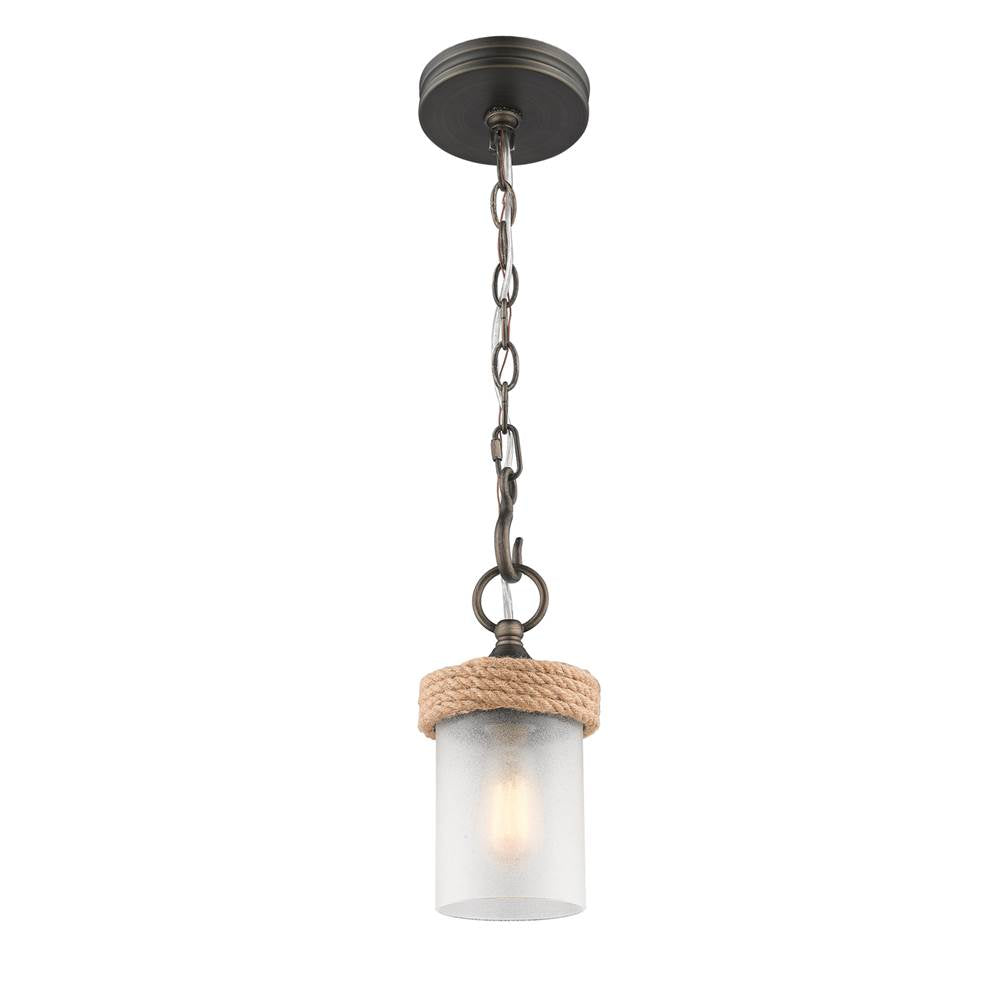 Golden Lighting Chatham Wry Lighting Chatham 1-light Pendant In Gunmetal Bronze