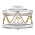 Golden Lighting 1048-SF GDW Gray Driftwood Wry Lighting Chatham 3-light Semi-flush Mount In Gray Driftwood Image 1