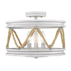 Golden Lighting Chatham Wry Lighting Chatham 3-light Semi-flush Mount In Gray Driftwood