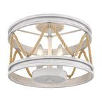 Golden Lighting 1048-SF GDW Gray Driftwood Wry Lighting Chatham 3-light Semi-flush Mount In Gray Driftwood Image 2