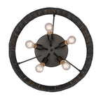Golden Lighting 1084-5FM BLK-BW Matte Black Golden Lighting Erma 5-light Flush Mount In Matte Black Image 4