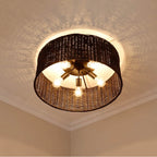 Golden Lighting 1084-5FM BLK-BW Matte Black Golden Lighting Erma 5-light Flush Mount In Matte Black Image 3
