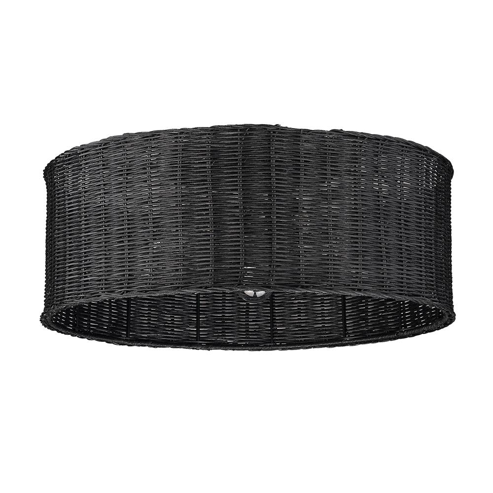Golden Lighting 1084-5FM BLK-BW Matte Black Golden Lighting Erma 5-light Flush Mount In Matte Black Image 1