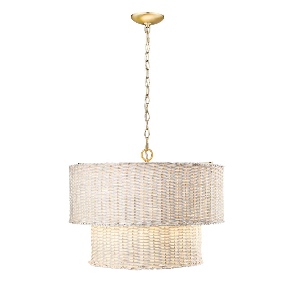 Golden Lighting Erma Golden Lighting Erma 6-light Chandelier In Brushed Champagne Brass