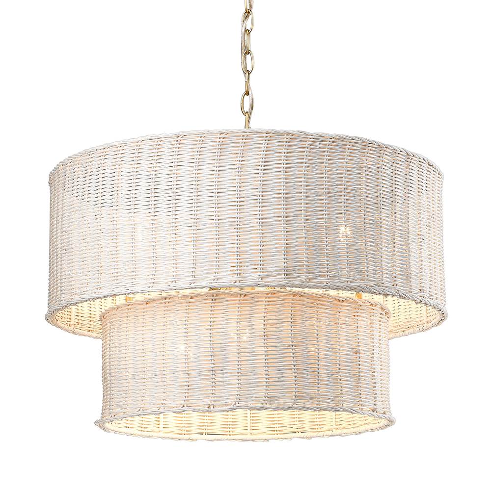 Golden Lighting 1084-6 BCB-WW Brushed Champagne Brass Golden Lighting Erma 6-light Chandelier In Brushed Champagne Brass Image 6