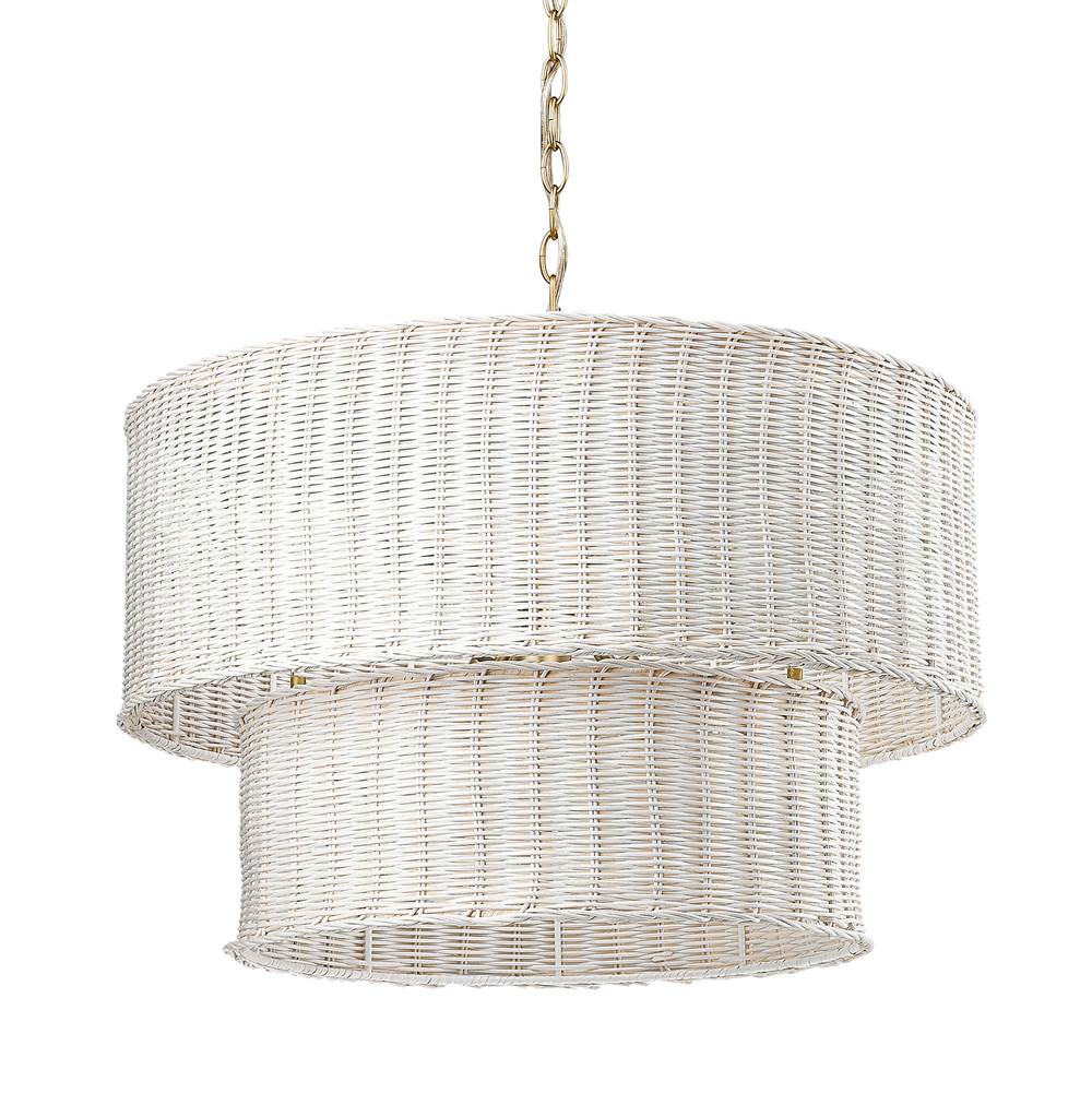 Golden Lighting 1084-6 BCB-WW Brushed Champagne Brass Golden Lighting Erma 6-light Chandelier In Brushed Champagne Brass Image 1