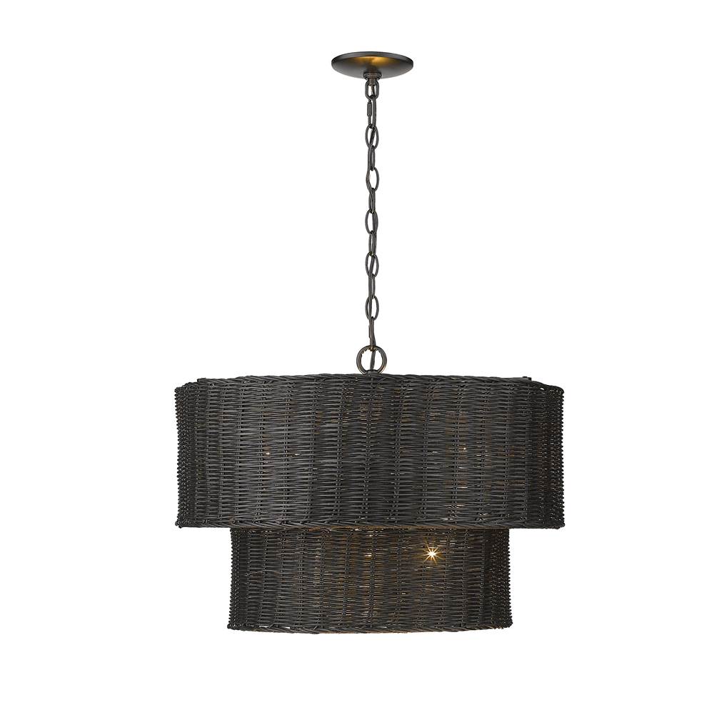 Golden Lighting Erma Golden Lighting Erma 6-light Chandelier In Matte Black
