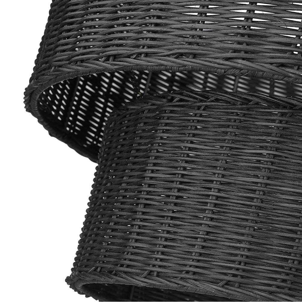 Golden Lighting 1084-6 BLK-BW Matte Black Golden Lighting Erma 6-light Chandelier In Matte Black Image 6