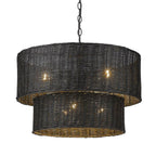 Golden Lighting 1084-6 BLK-BW Matte Black Golden Lighting Erma 6-light Chandelier In Matte Black Image 1