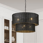 Golden Lighting 1084-6 BLK-BW Matte Black Golden Lighting Erma 6-light Chandelier In Matte Black Image 3