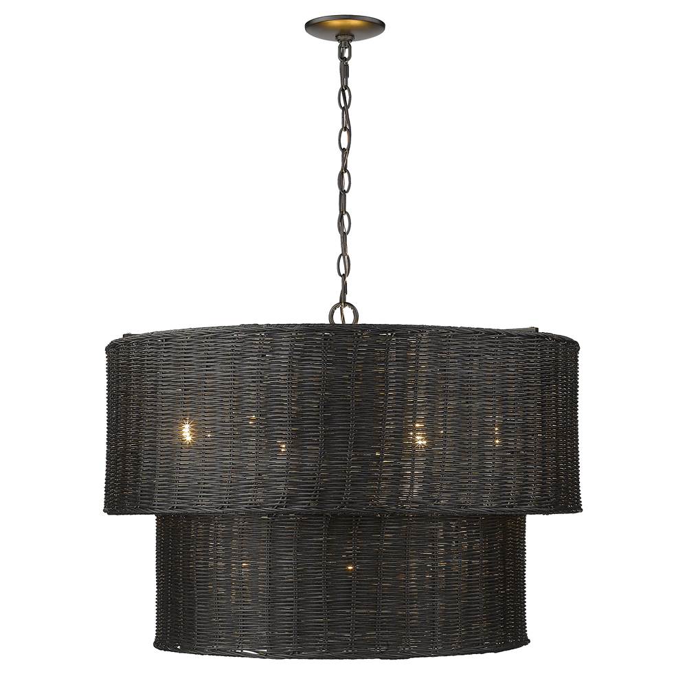 Golden Lighting Erma Golden Lighting Erma 9-light Chandelier In Matte Black