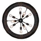 Golden Lighting 1084-9 BLK-BW Matte Black Golden Lighting Erma 9-light Chandelier In Matte Black Image 3