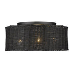 Golden Lighting Erma Golden Lighting Erma 3-light Flush Mount In Matte Black