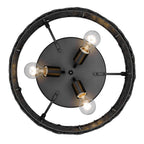 Golden Lighting 1084-FM BLK-BW Matte Black Golden Lighting Erma 3-light Flush Mount In Matte Black Image 4