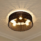 Golden Lighting 1084-FM BLK-BW Matte Black Golden Lighting Erma 3-light Flush Mount In Matte Black Image 3