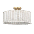 Golden Lighting 1084-SF BCB-WW Brushed Champagne Brass Golden Lighting Erma 3-light Semi-flush Mount In Brushed Champagne Brass Image 1