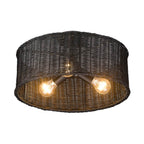 Golden Lighting 1084-SF BLK-BW Matte Black Golden Lighting Erma 3-light Semi-flush Mount In Matte Black Image 6