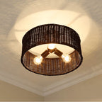 Golden Lighting 1084-SF BLK-BW Matte Black Golden Lighting Erma 3-light Semi-flush Mount In Matte Black Image 4
