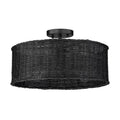 Golden Lighting 1084-SF BLK-BW Matte Black Golden Lighting Erma 3-light Semi-flush Mount In Matte Black Image 1