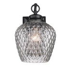 Golden Lighting 1088-1W BLK-CLR Matte Black Golden Lighting Adeline 1-light Wall Sconce In Matte Black Image 5