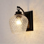 Golden Lighting 1088-1W BLK-CLR Matte Black Golden Lighting Adeline 1-light Wall Sconce In Matte Black Image 4