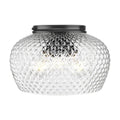 Golden Lighting 1088-3FM BLK-CLR Matte Black Golden Lighting Adeline 3-light Flush Mount In Matte Black Image 1