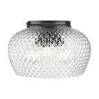 Golden Lighting 1088-3FM BLK-CLR Matte Black Golden Lighting Adeline 3-light Flush Mount In Matte Black Image 1