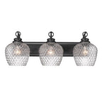 Golden Lighting Adeline Golden Lighting Adeline 3-light Vanity In Matte Black